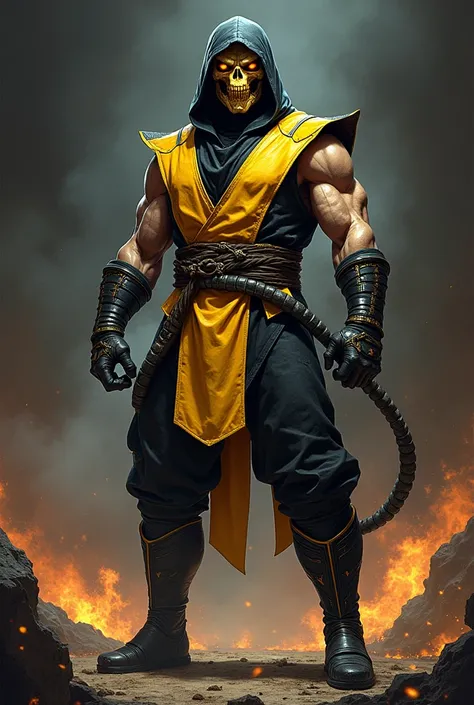 (( best quality )) (ART IN DRAWING) (detailed) Scorpion Mortal Kombat Classic 