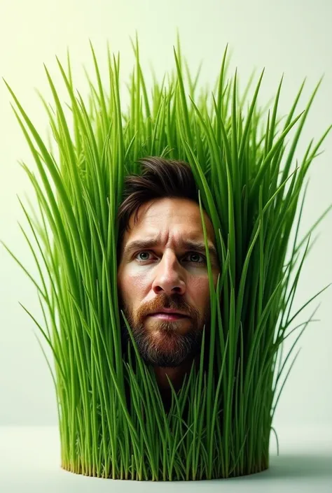 A pack of grass with Messis face