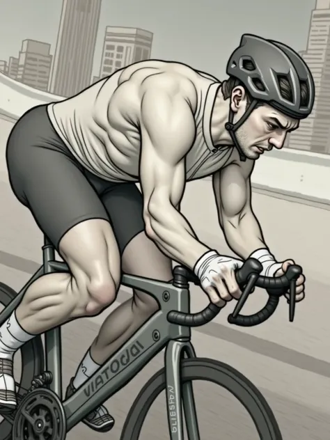 Muscular cyclist