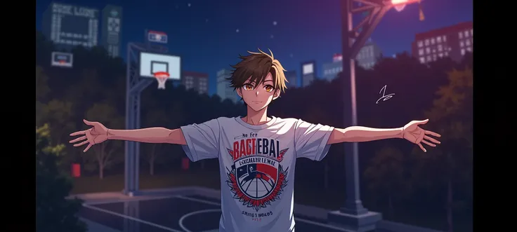 The one in the image made with a basketball t-shirt and in anime