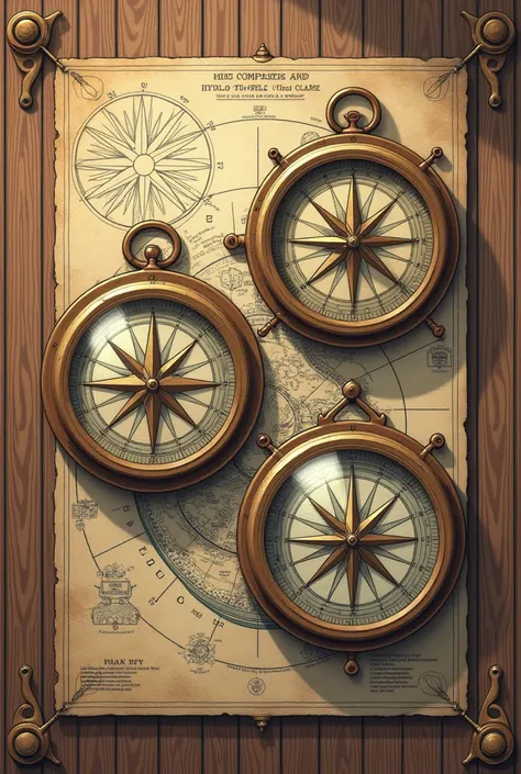 Illustration for title cover page Vessels Compasses and Their Connectors
