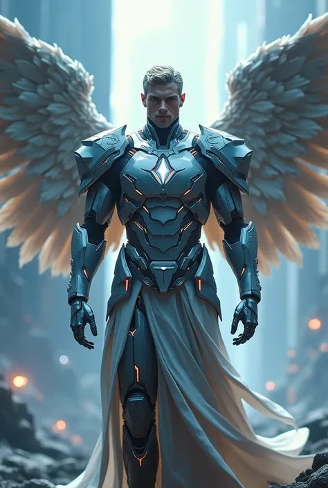 Warrior angel dressed in hi-tech armor.