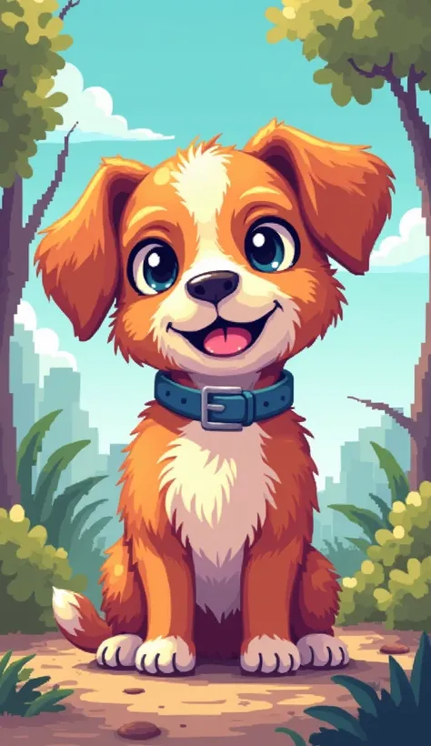 create nft pixel art of a dog