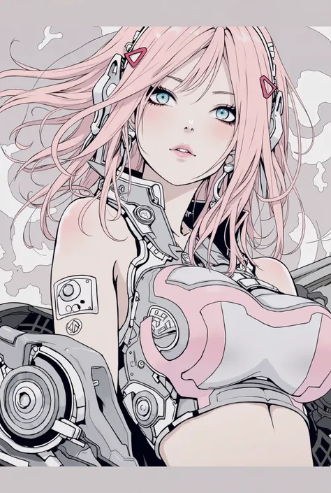  Max Image, Outstanding details,  super high resolution , ( realism: 1.4),  best illustrations, ,  one very condensed girl, She has a gentle and beautiful face , Beautiful woman wearing a black and green mecha ,  wearing a mecha helmet ,  holding a directi...