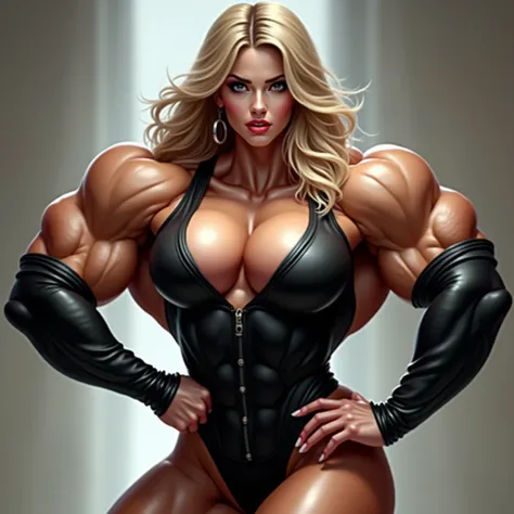 Realistic bulging enormous muscular arms, ifbb pro bodybuilder girl tight long sleeves, incredibly dense enormous bulging muscular legs, impossibly massive giant pectoral chest muscles, incredibly stunning and jaw dropping beauty, enormous dense muscles fl...