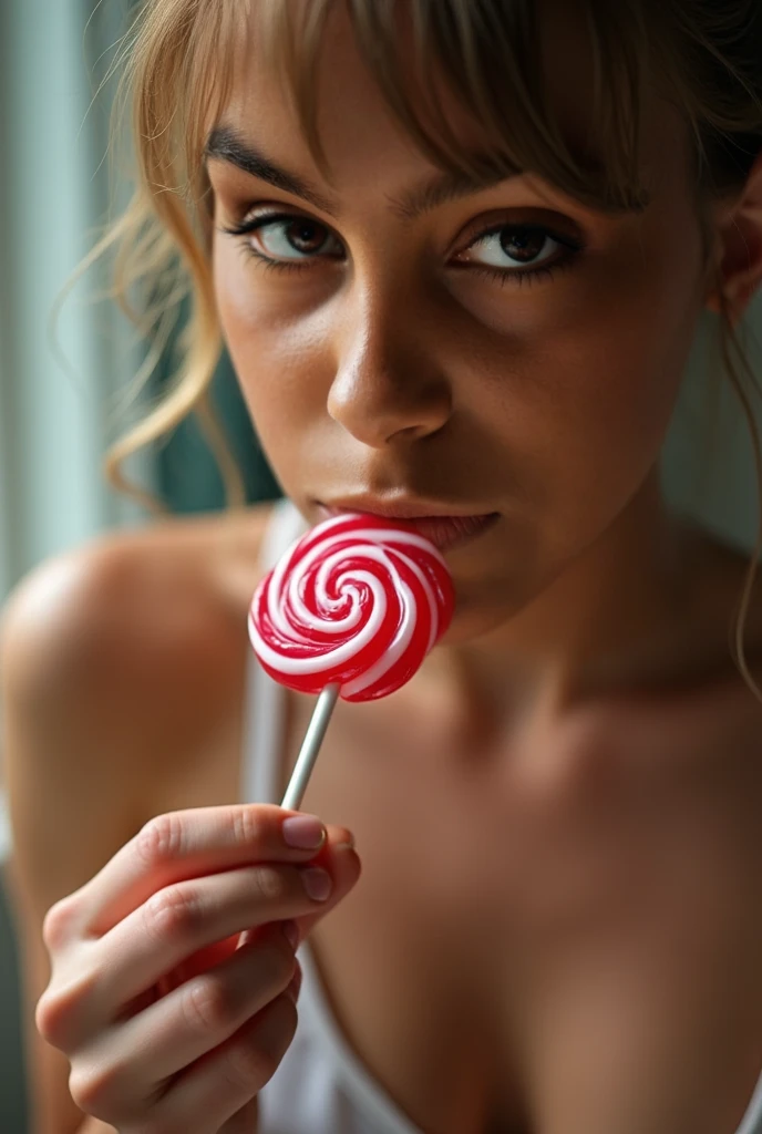 Masturbating with lollipops