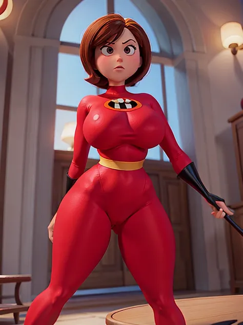 Helen parr, wide big hips, leotard