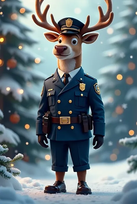  Imagine a Reindeer dressed for Christmas, Let it be a cop