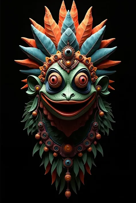 frog indian magical mask