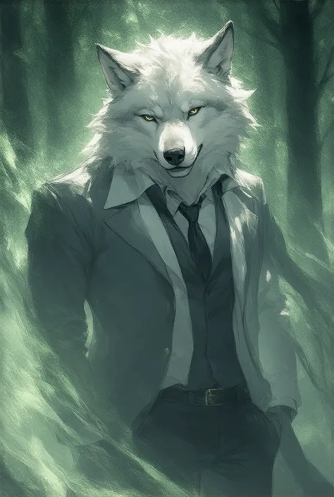 wolf male nsfw style anime in the pines