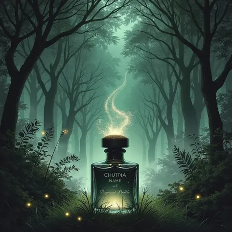 background:
	• The main color accent :  deep dark green and black shades .  These colors should symbolize the forest atmosphere , the hidden mystery of the , magic and mystery .
	 • The magical atmosphere :  Add elements ,  like light fog or smoke ,  envel...