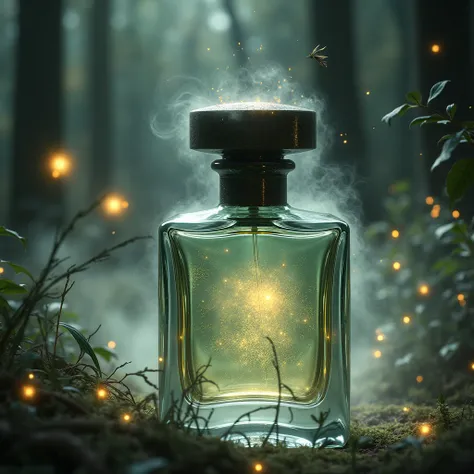 background:
The main color accent :  deep dark green and black shades .  These colors should symbolize the forest atmosphere , the hidden mystery of the , magic and mystery .
 magical atmosphere :  Add elements ,  like light fog or smoke ,  enveloping the ...