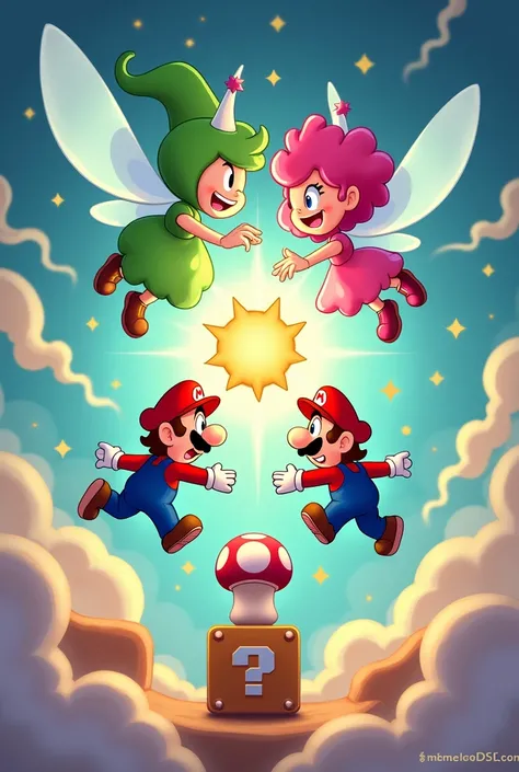 Cosmo and Wanda are godparents of Mario Bros 