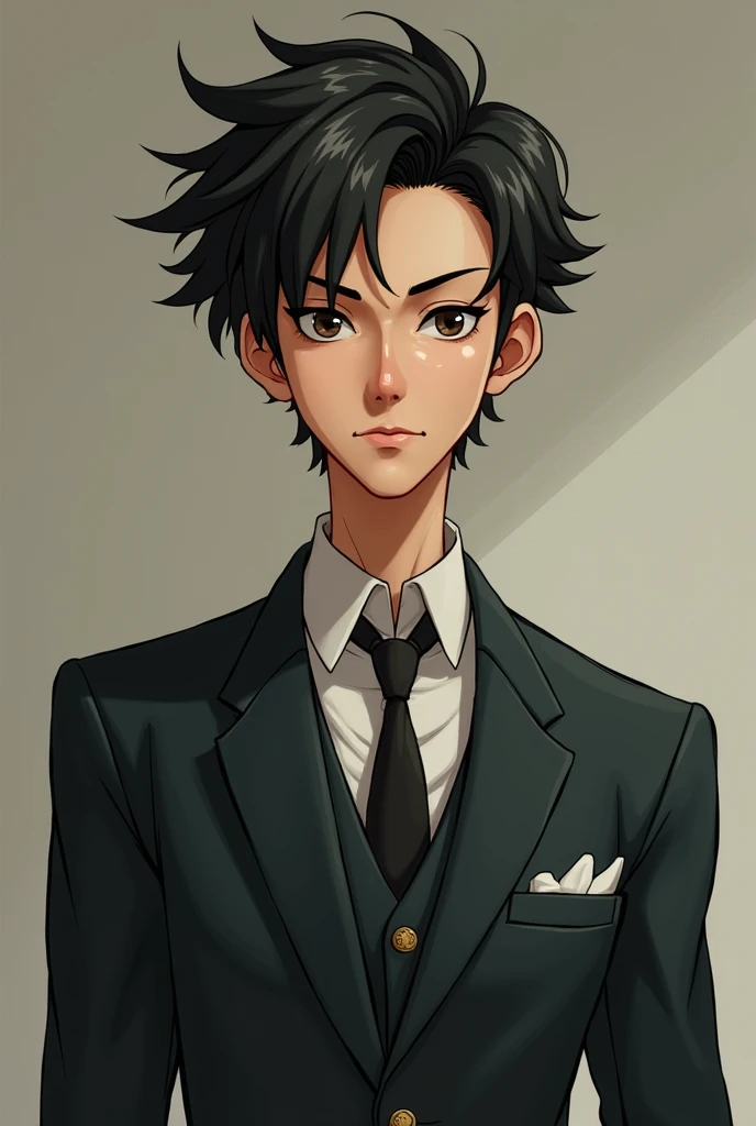 Deku adult thin gentlemen with a thin face