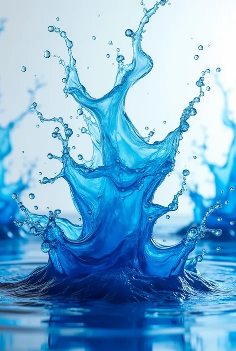 Expressing the flow of blue water effects,colorful water,::Manipulating water::beautiful landscape,:healthy,Ink splash,Sparkling,Bright colors,light reflection,rich colors,abstract,3D,8K,High resolution,masterpiece,high quality,Detailed details, laugh misc...