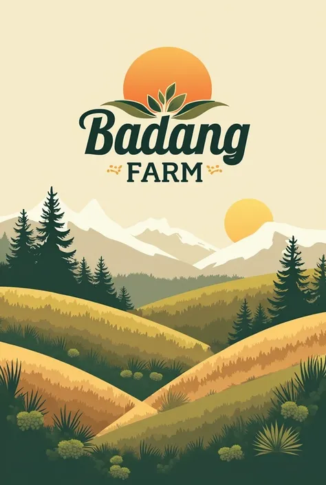 Creat a logo of badang farm only badang farm word no other word 