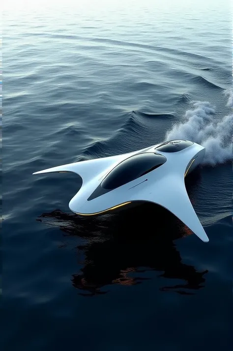 Two-seater yacht in the shape of a mantaraya
