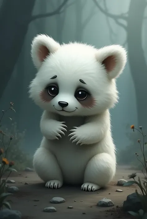 Create a sad little white panda IMG_1025.HERE