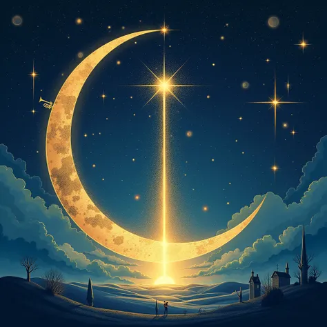 Prompt for Image Generation:

“An artistic representation of a mystical horoscope scene for December 12, 2024. The setting features a glowing crescent moon in a starry twilight sky, symbolizing the growing energy of the day. The dominant colors include dee...