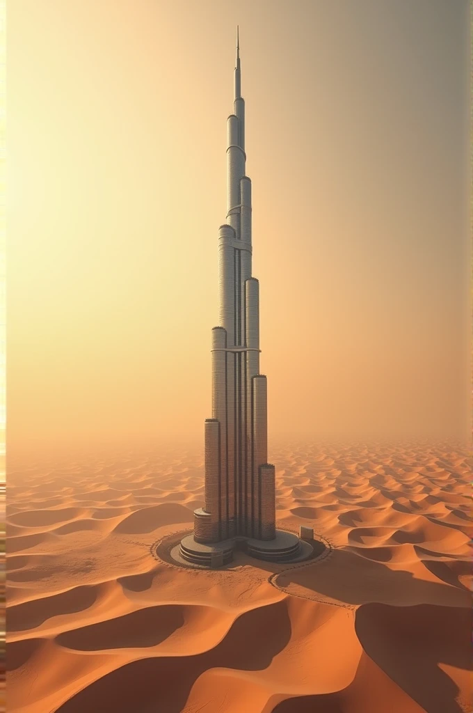 Build burj khalifa in desert sand in teams 