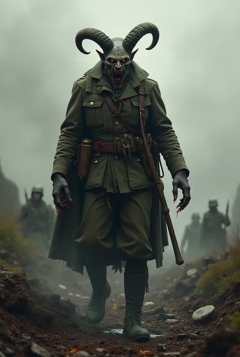 Soldier of the First World War, demonic 