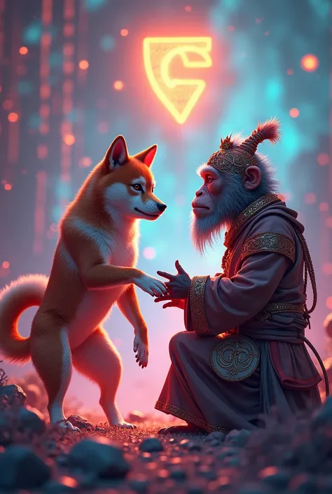 Cryptomoneda  floki y wise monkey
