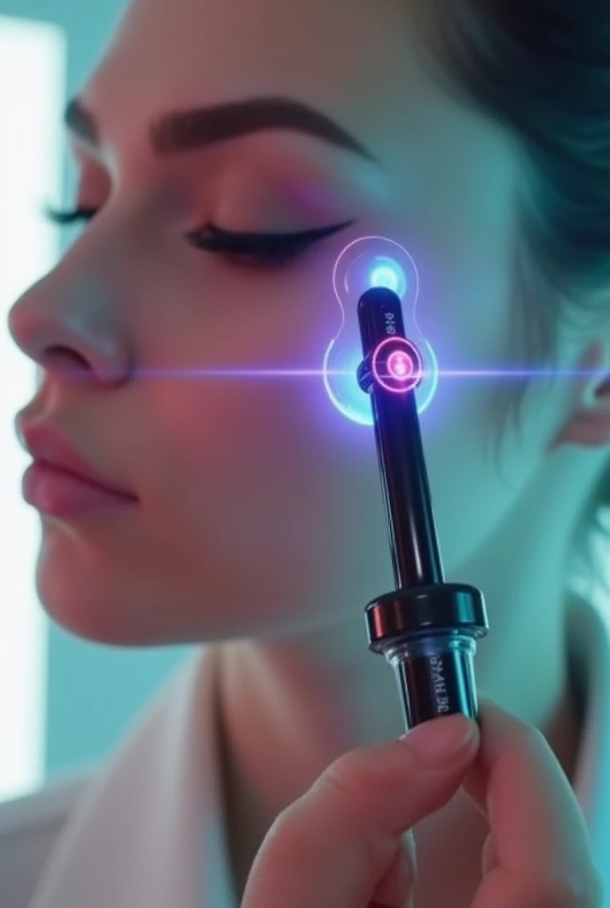 A promotional video of mascara, which contains as a makeup remover gum and a laser, which gives it a figure with which they can be guided when turning on and placing the laser to make it painted without the need to be failing to do so. 