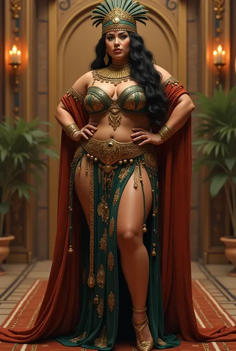 Big bbw tall sexy wearing sexy clothes Her clothes are like Cleopatras.