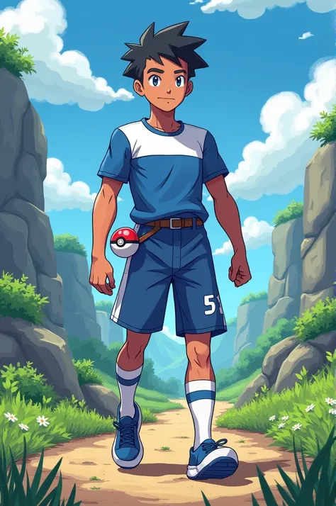 Peux tu générer un sprite de la génération 4 de pokemon dun dresseur de pokemons ressemblant physiquement à Mbappe