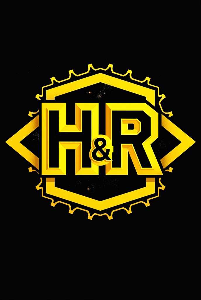 Automotive workshop logo called H &R garage 
Black and yellow background 