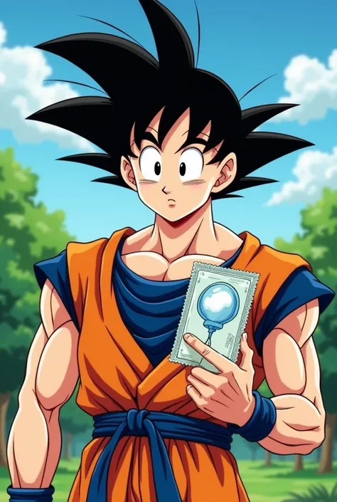 Goku uses a condom 