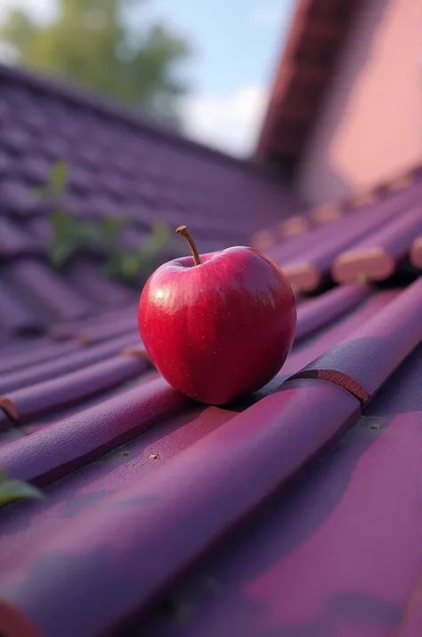 Little red apple slips om the purple roof 