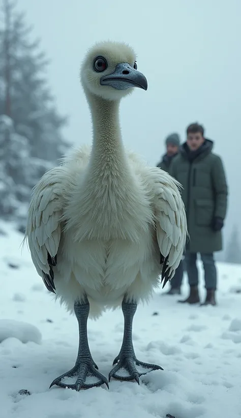 Frozen Dodo with two people in the back