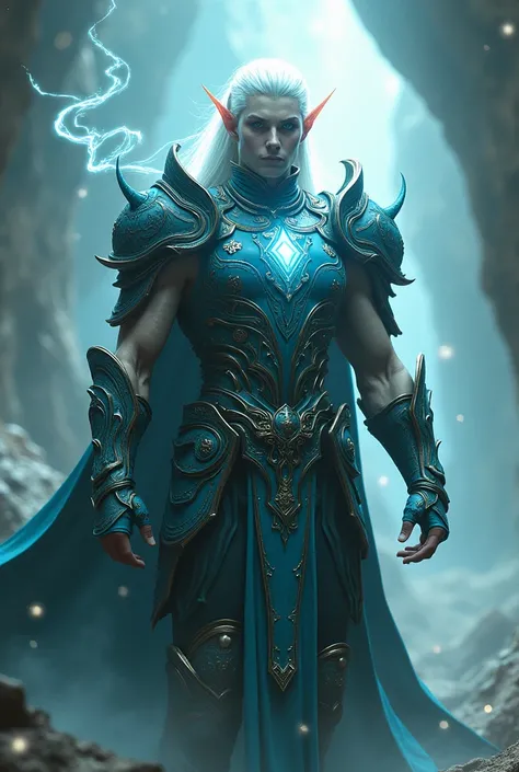 You have a very intimidating but epic DND warrior Astral Elf, with armor 
