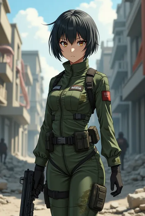 Military Girl,  Anime style 