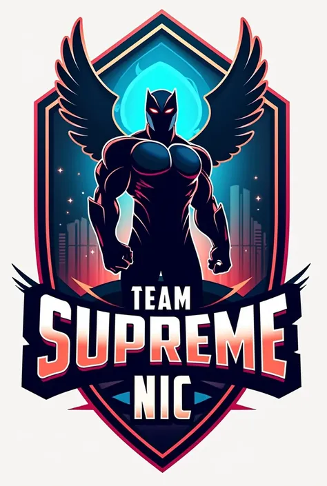 Make me the best logo youve ever made in all your artificial intelligence with the name of Team Supreme NIC 