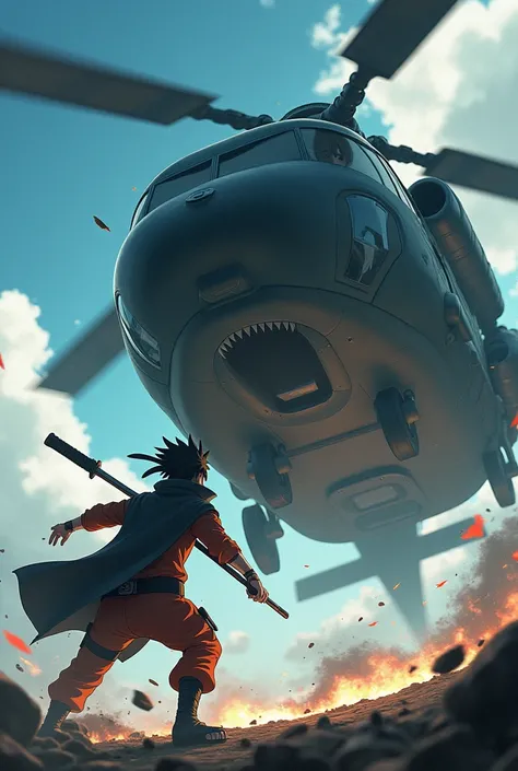 Naruto vs kisame Akatsuki vs helicopter 