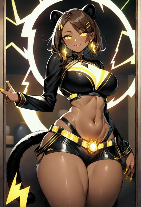 ((Electric Type)) ((Extremely Detailed curvy thick slim fit figure)) ((Extremely Detailed window with Yellow thunderstorm in the background)) ((Extremely Perfect Detailed round sexy Booty)) ((Extremely Detailed big beautiful beast)) ((Extremely Detailed Be...