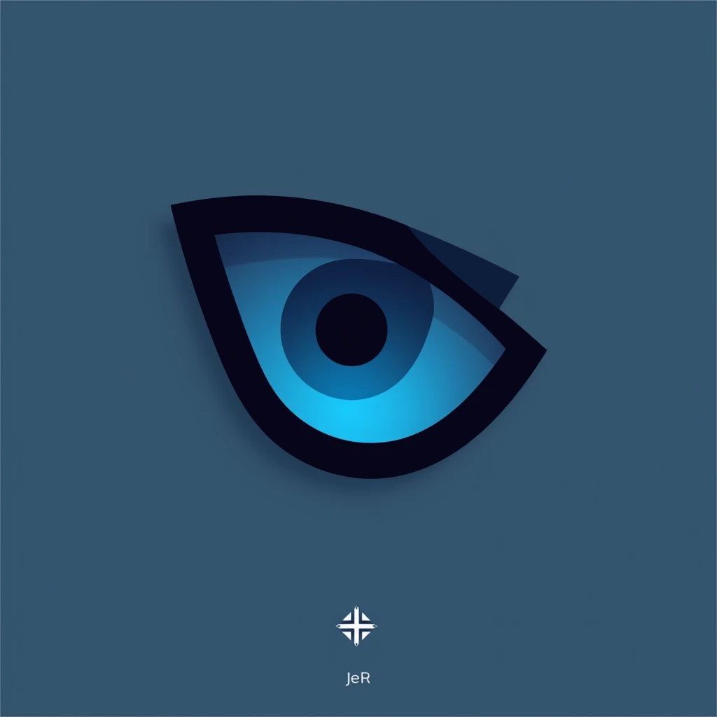  logo collage that is optical the enterprise is called  "Jesus"  and the corporate colors are not so repetitive is blue and black , blue is the dominant color , no gradient in the logo,  that the logo is minimalist and that a glasses or eye represents the ...