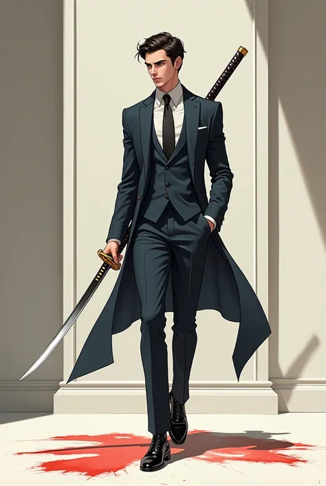  Appearance-Supremacy Webtoons, suit,Katana,Foot Painting,Sentence ,