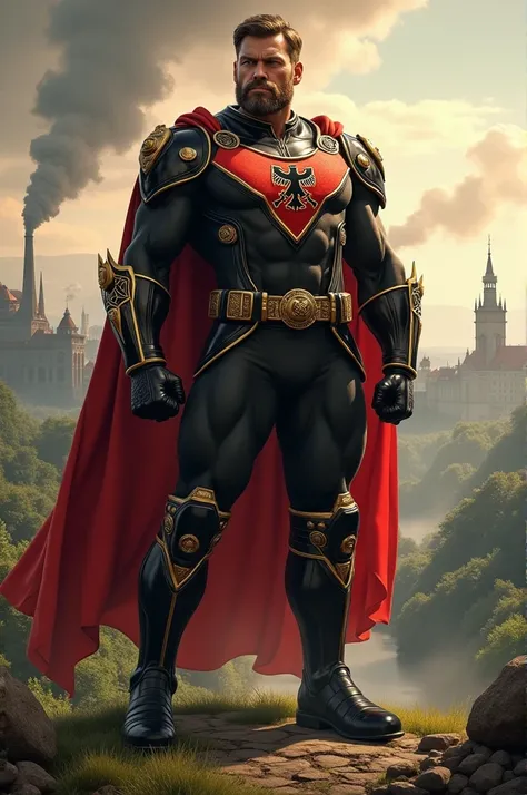 A germany country repreaented by superhero en 1880