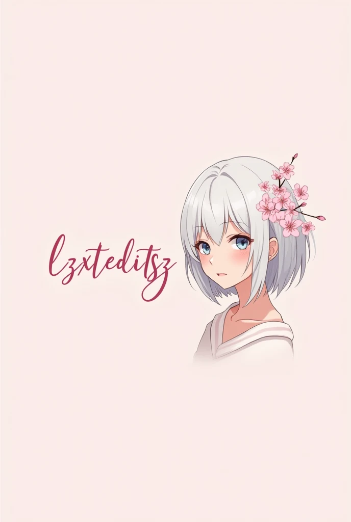  Create a YouTube banner ,  of professional level .  The baner must be an anime ,  using a female character with short white hair ,  next to the name of the channel ,  whose name is called  "LzxtEditsz ".  Make the baner in light pink with white ,  and det...