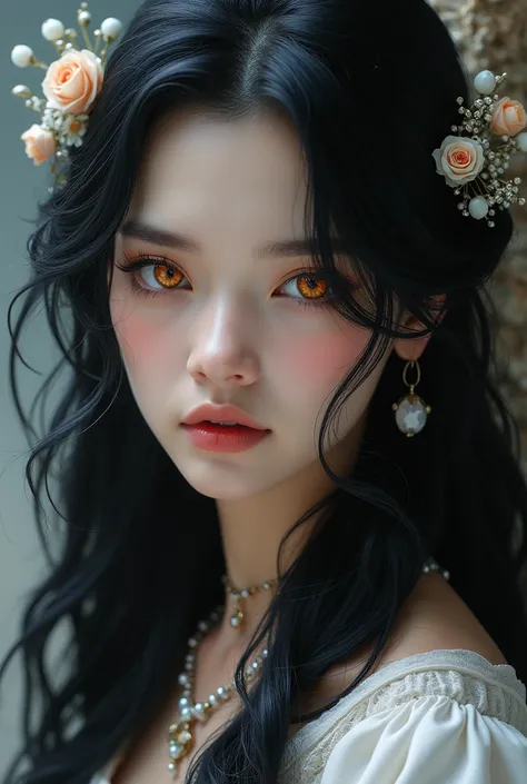 A black-haired princess with asabachian eyes