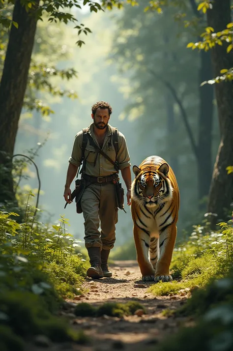 A Man Walks With a Tiger 2