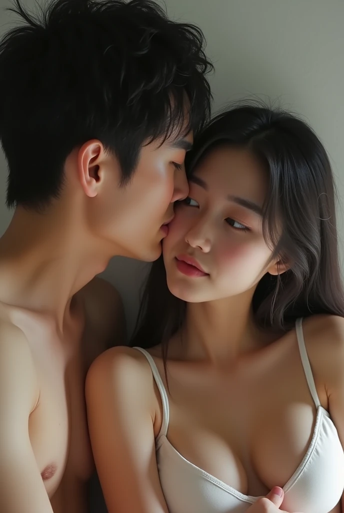 ultra realistic, extremely detailed, 8K,
1boy Japanese feels that they are ready to move on to the next level of their relationship with 1girl Japanese. Being a virgin, 1boy does some research on how to please 1girl in bed. 1girl finds this research and te...