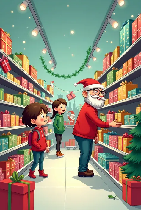 Create an easy-to-draw cartoon about consumerism at Christmas
 

