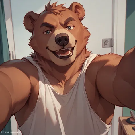 score_9_up,score_8_up,score_7_up,score_6_up,score_5_up,score_4_up BREAK furry,bear,Selfie,looking_at_viewer,reaching_out,