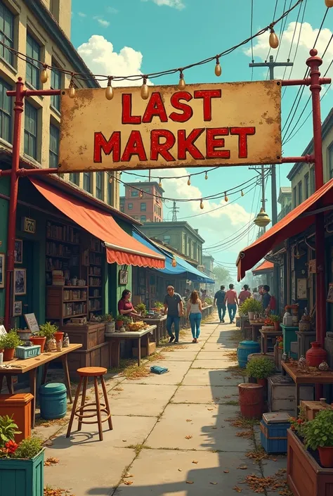 Create a Banner for a flea market called Last Hope