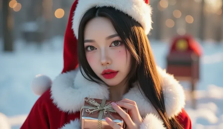 (Santa cowgirl:1.2), (realistic:1.1), (best quality,4k,8k,highres,masterpiece:1.2), ultra-detailed, (aesthetic:1.1), perfect lighting, (unity 8k:1.1), (photo-realistic:1.37), (HDR, UHD:1.1), (sharp focus:1.1), (physically-based rendering:1.1), (vivid color...