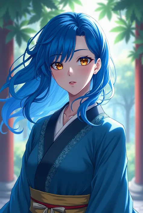 Kimetsu Noyaiba oc blue-haired woman